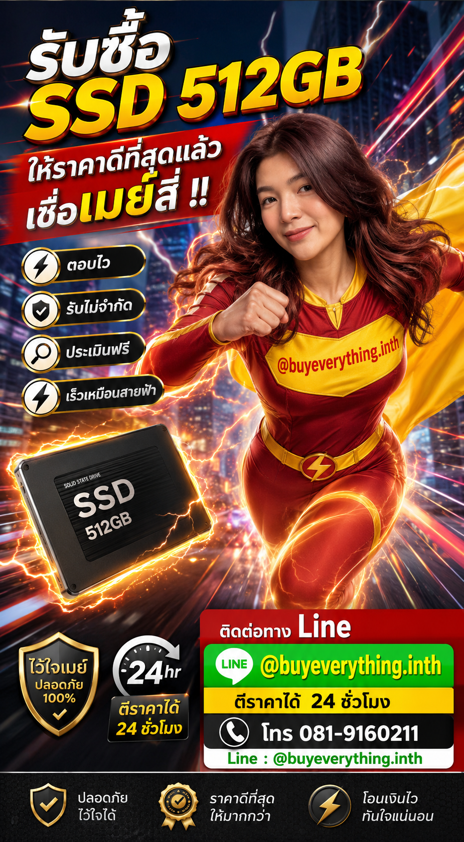 รับซื้อ SSD 512GB รับซื้อไม่จำกัดชิ้น ตีราคาไว 24 ชั่วโมง