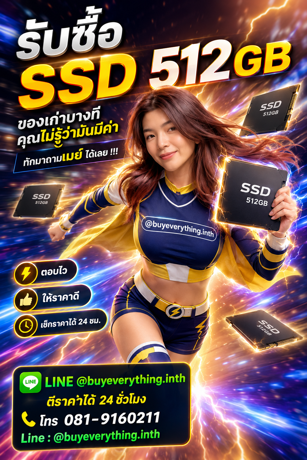 รับซื้อ SSD 512GB ให้ราคาดีที่สุดแล้ว เชื่อเมย์สิ