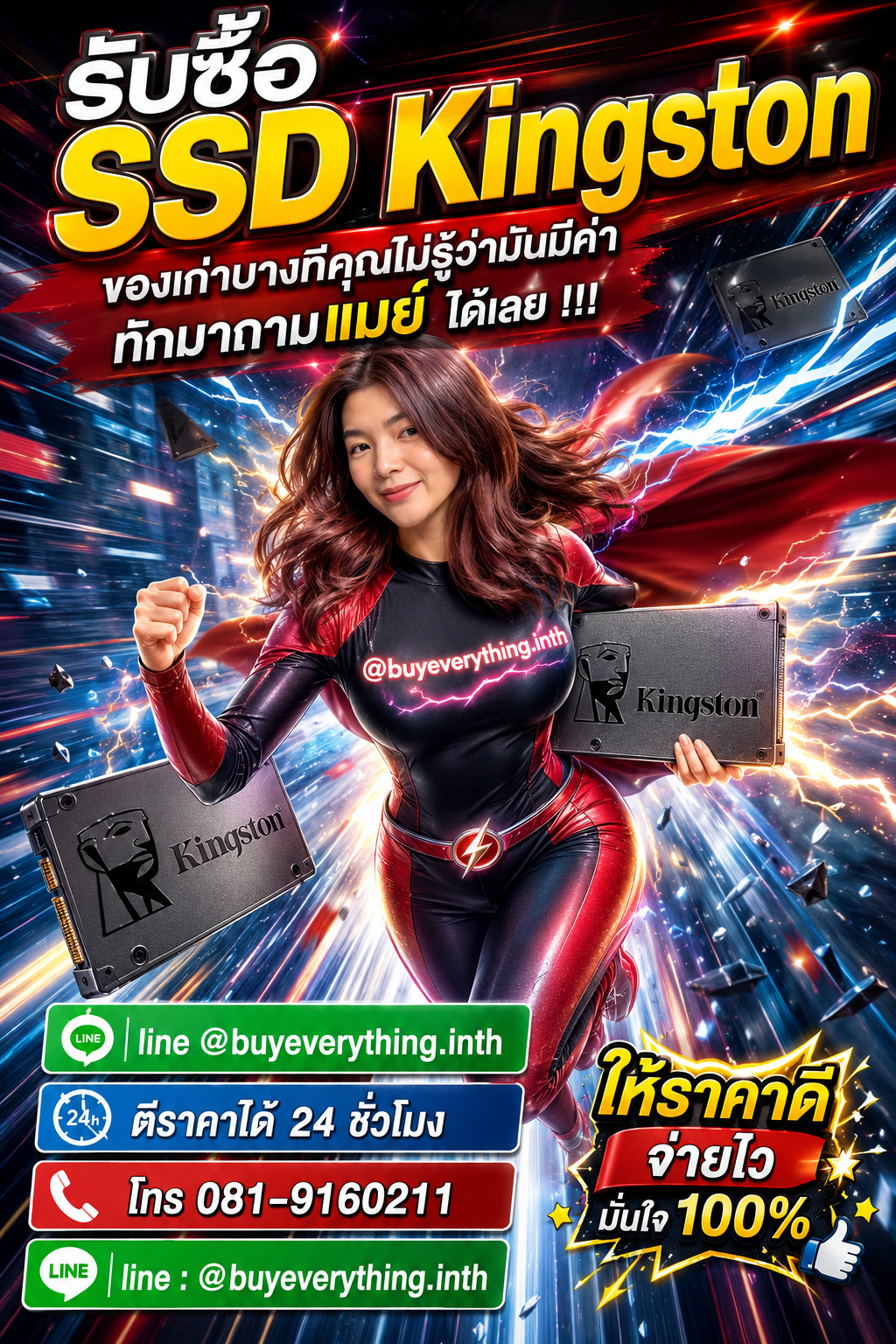 รับซื้อ SSD Kingston ให้ราคาดีที่สุดแล้ว เชื่อเมย์สิ