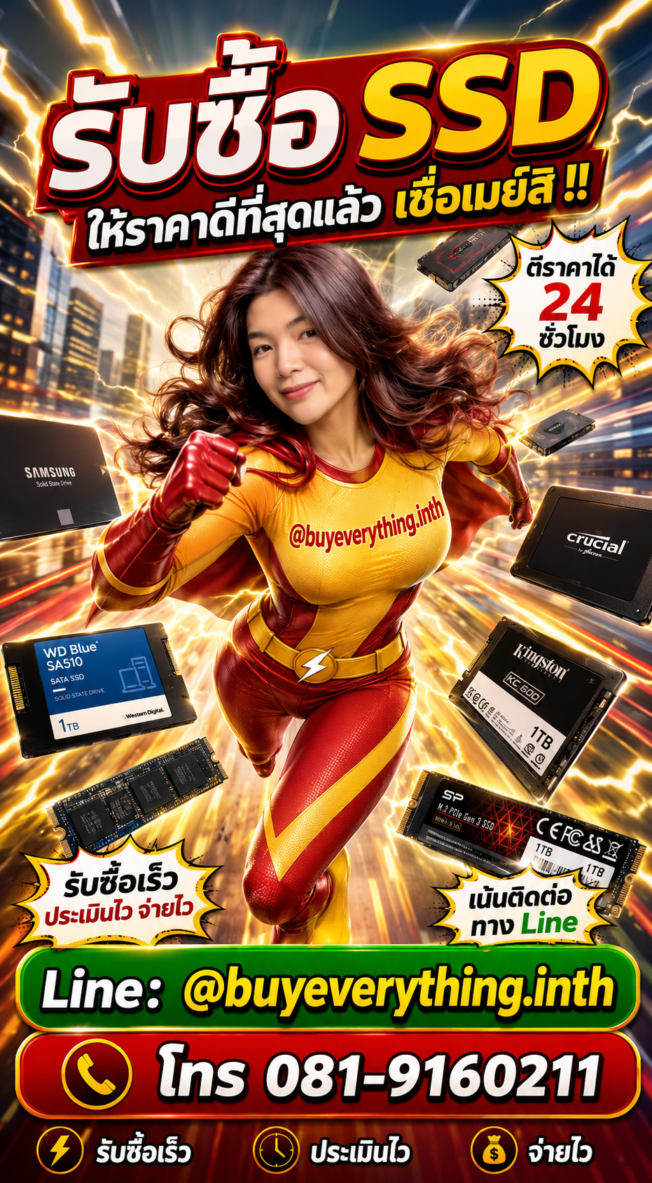 รับซื้อ SSD รับซื้อไม่จำกัดชิ้น ตีราคาไว
